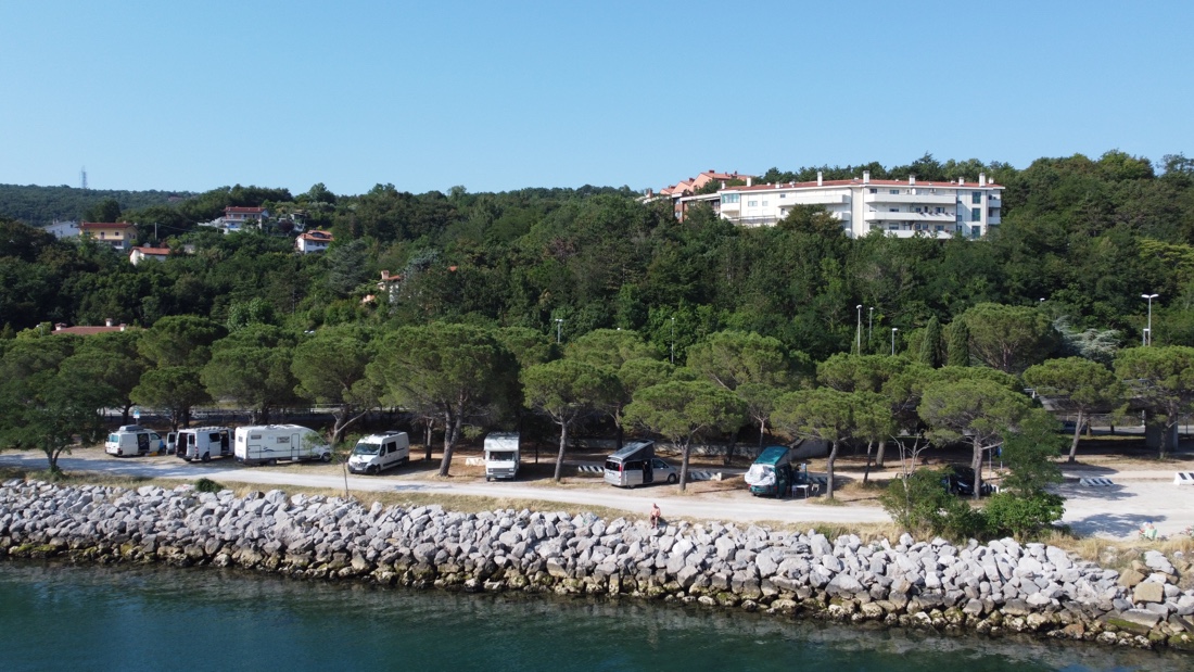 Il nostro van in sosta a Muggia